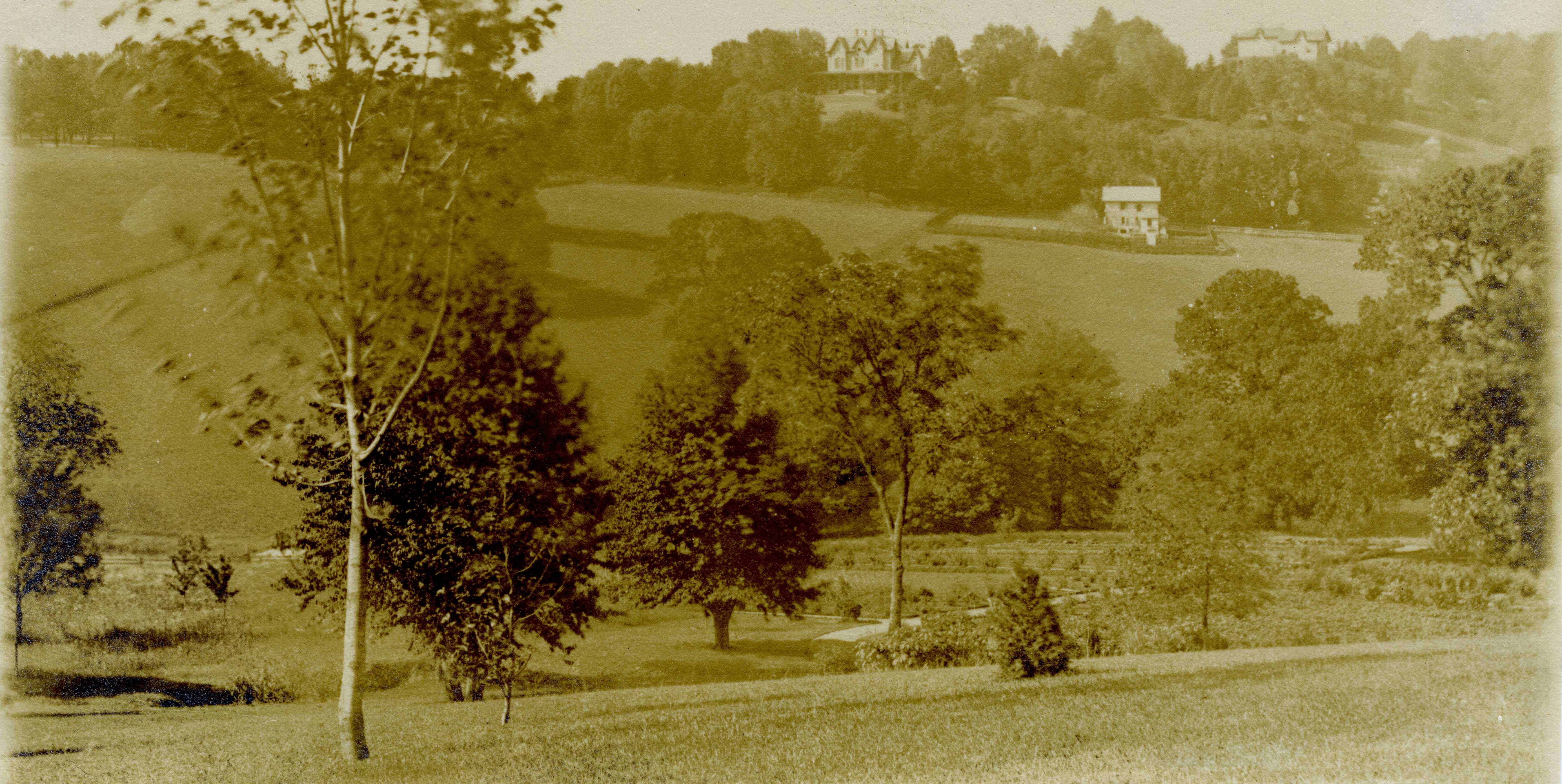 archive-Germantown and Hillcrest-1891 An archival photograph of Morris Arboretum, 1891.