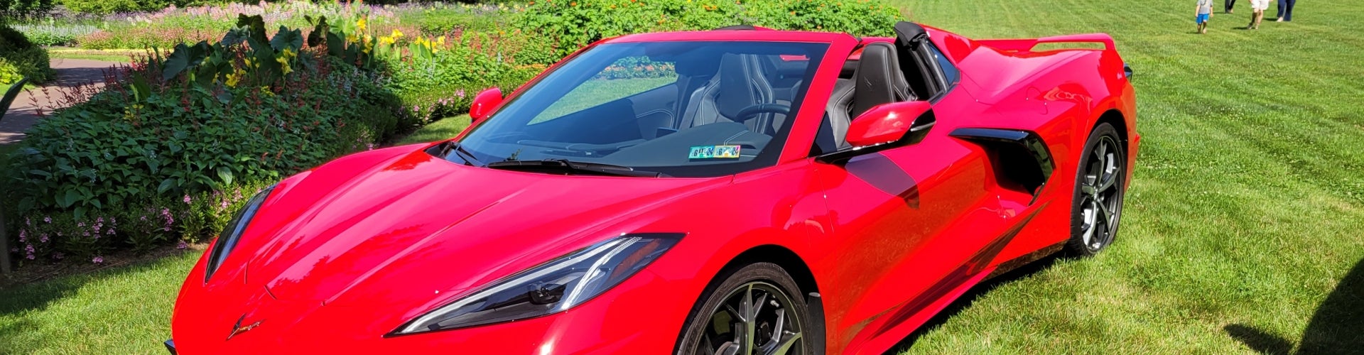 A bright red 2023 Chevrolet Corvette