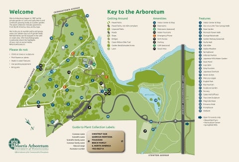 Map of the Morris Arboretum