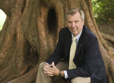 Paul Meyer in front of a tree