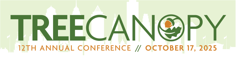 A logo that reads, "TREE CANOPY, 12TH ANNUAL CONFERENCE // OCTOBER 17, 2025