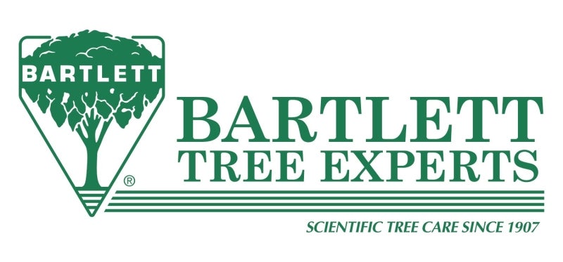 A business logo with an image of a tree that reads, "BARTLETT TREE EXPERTS, SCIENTIFIC TREE CARE SINCE 1907."